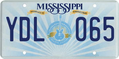 MS license plate YDL065