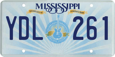 MS license plate YDL261
