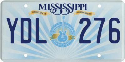 MS license plate YDL276
