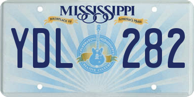 MS license plate YDL282