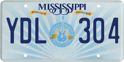 MS license plate YDL304