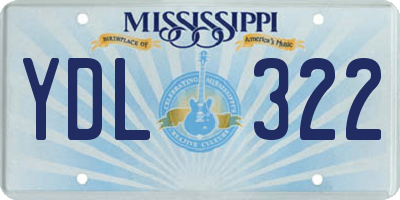 MS license plate YDL322
