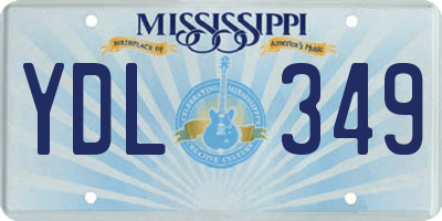 MS license plate YDL349