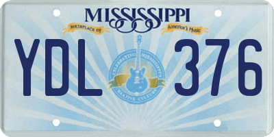 MS license plate YDL376