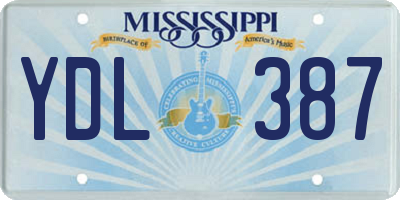 MS license plate YDL387