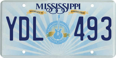 MS license plate YDL493