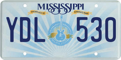 MS license plate YDL530