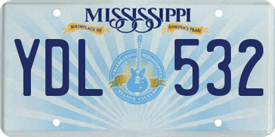 MS license plate YDL532
