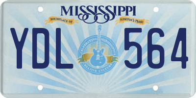 MS license plate YDL564
