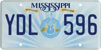 MS license plate YDL596