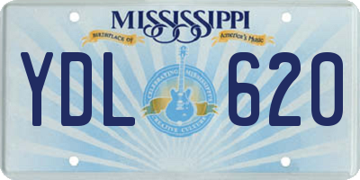 MS license plate YDL620