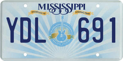 MS license plate YDL691