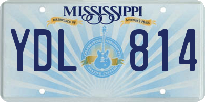 MS license plate YDL814