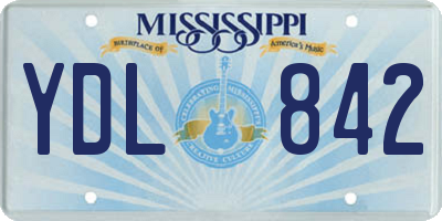 MS license plate YDL842