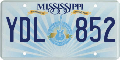 MS license plate YDL852