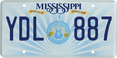 MS license plate YDL887