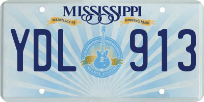 MS license plate YDL913