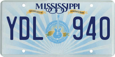 MS license plate YDL940