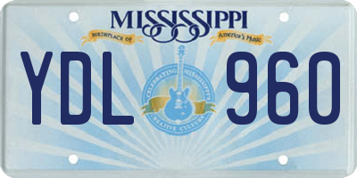 MS license plate YDL960