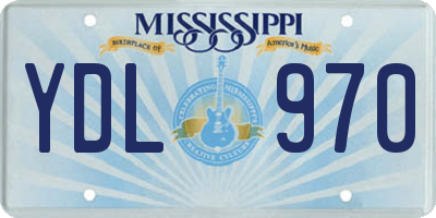 MS license plate YDL970