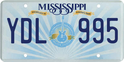 MS license plate YDL995