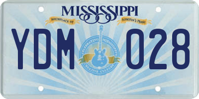 MS license plate YDM028