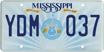 MS license plate YDM037