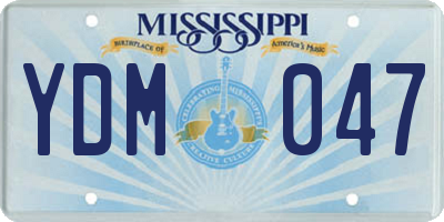 MS license plate YDM047