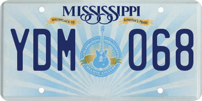 MS license plate YDM068