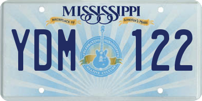 MS license plate YDM122