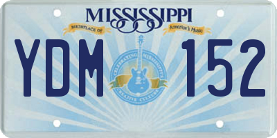 MS license plate YDM152