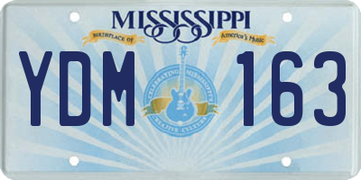 MS license plate YDM163