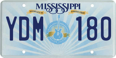 MS license plate YDM180