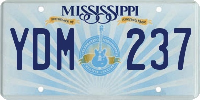 MS license plate YDM237