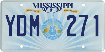 MS license plate YDM271