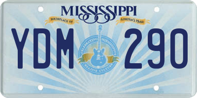 MS license plate YDM290