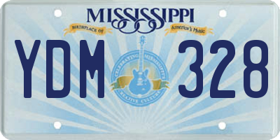 MS license plate YDM328
