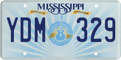 MS license plate YDM329