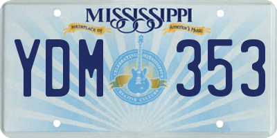 MS license plate YDM353
