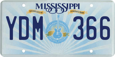 MS license plate YDM366
