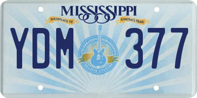 MS license plate YDM377
