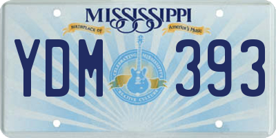MS license plate YDM393