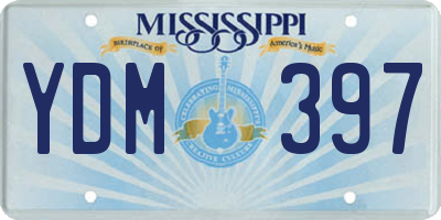 MS license plate YDM397