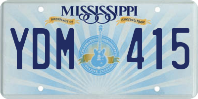 MS license plate YDM415