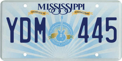 MS license plate YDM445
