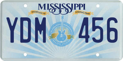 MS license plate YDM456