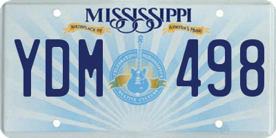 MS license plate YDM498