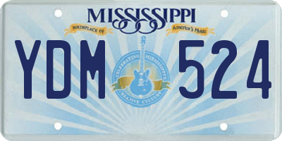 MS license plate YDM524