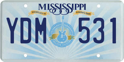 MS license plate YDM531