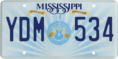 MS license plate YDM534